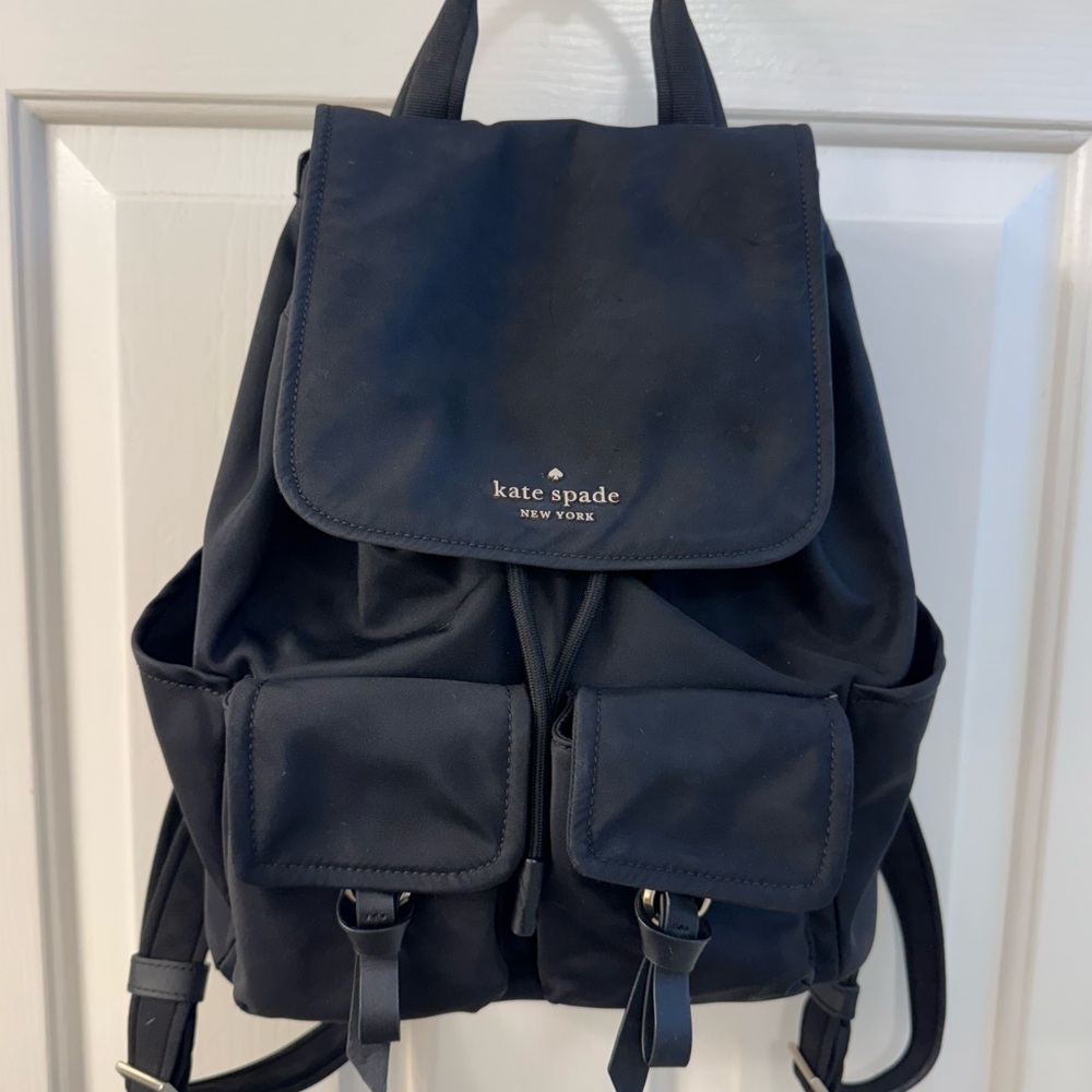 kate spade black nylon backpack